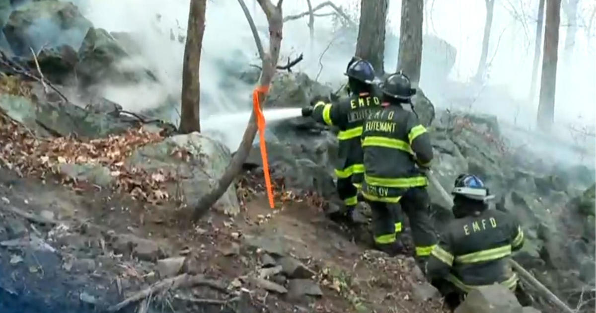 On the front lines with firefighters as they battle wildfires in New Jersey