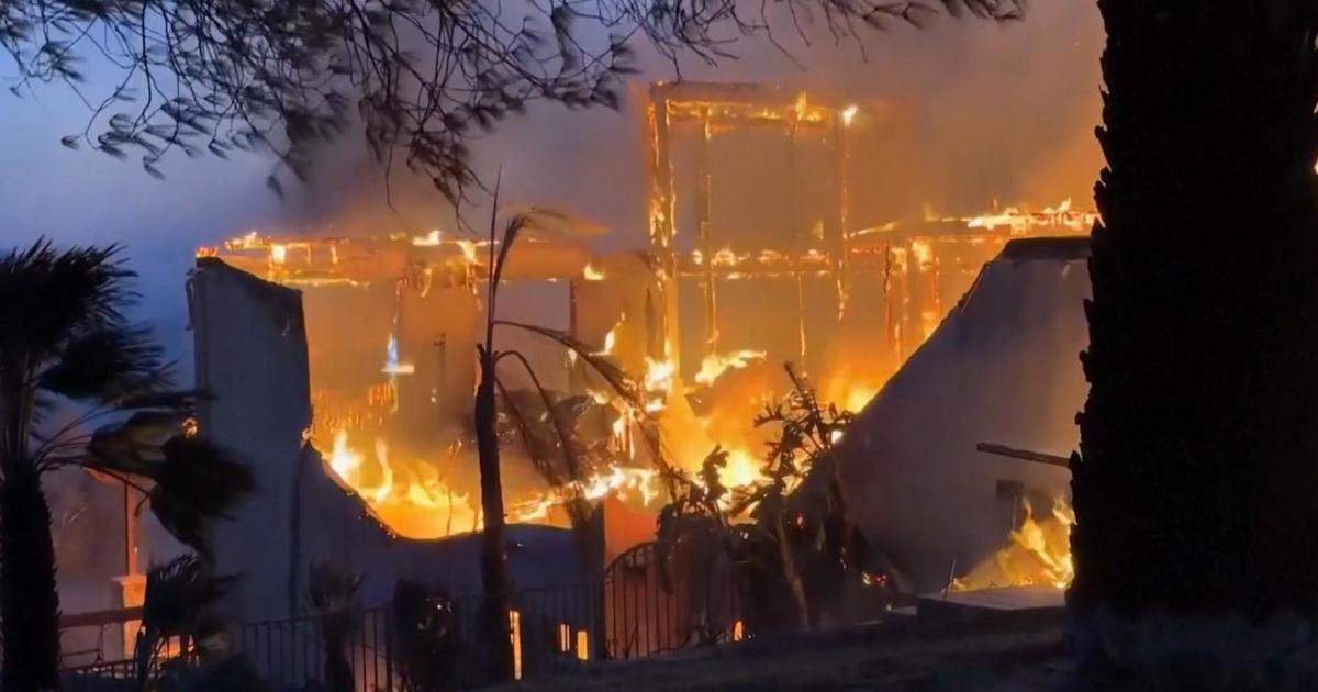 Eye Opener: Firefighters battle a fast-moving wildfire near Los Angeles